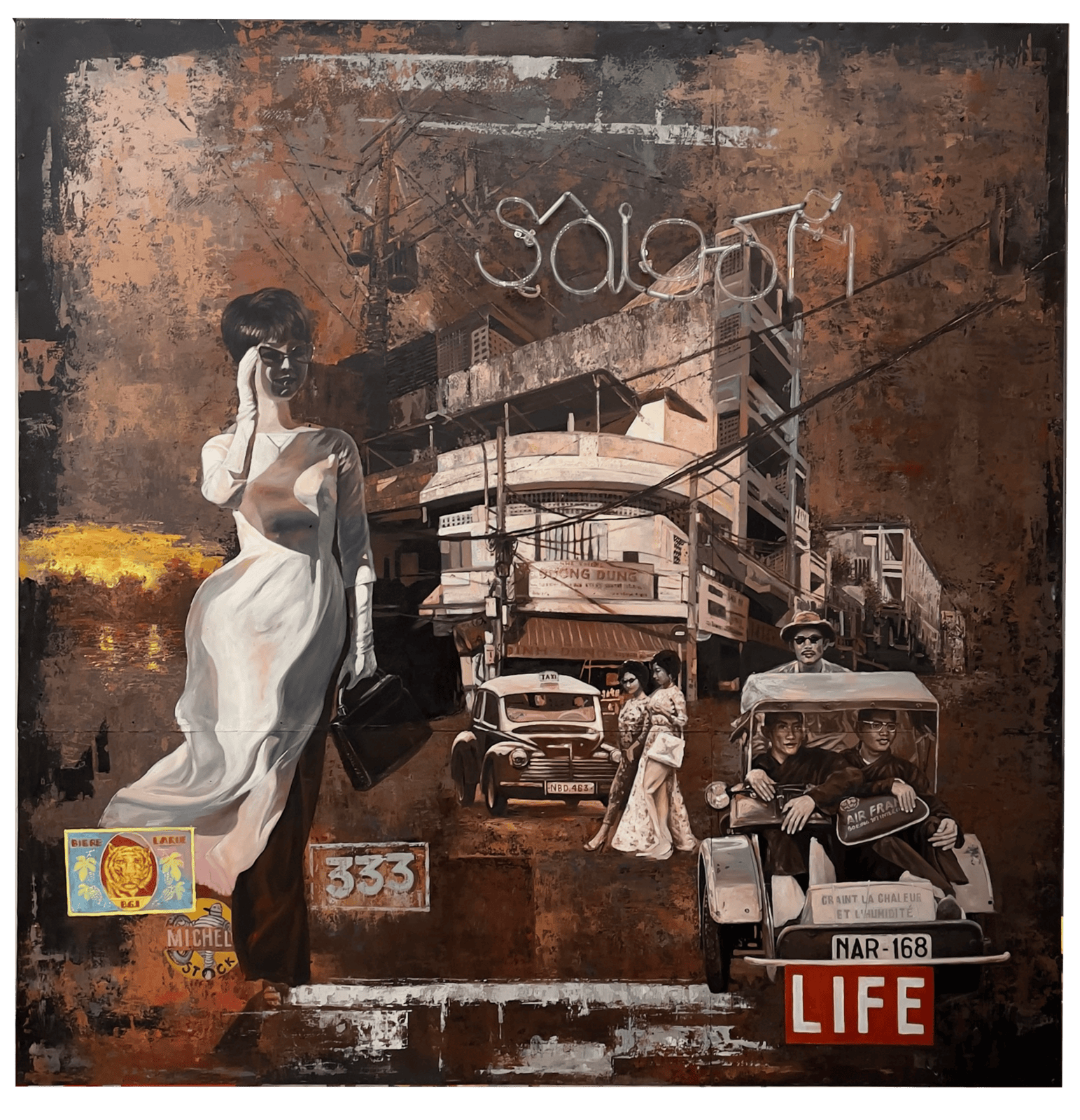 Oil Painting Pop Cultures Asia by Jerome Peschard Aka Skullface JP arts